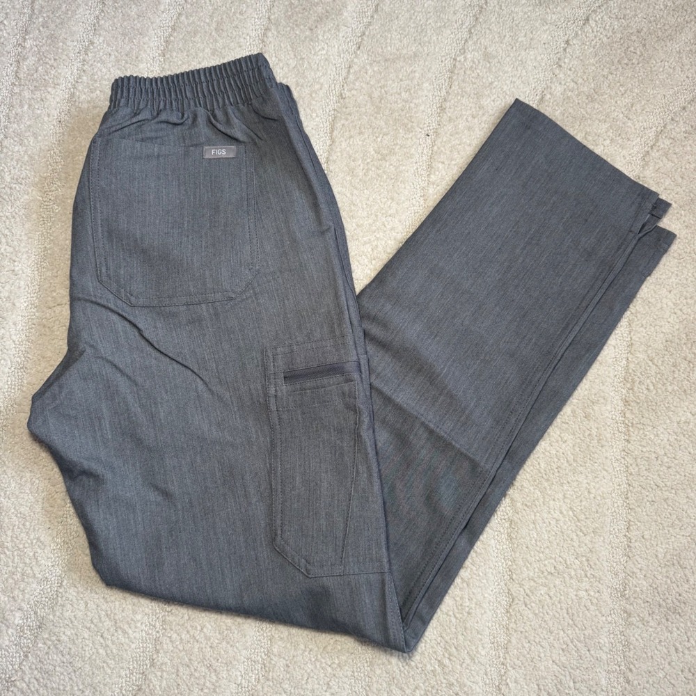 NWT FIGS Yola Skinny Scrub Pants Graphite Gray Women Small TW2000R Nursing - Picture 3 of 4
